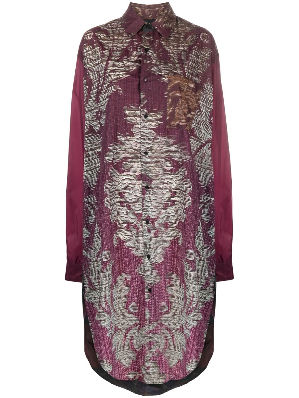 Image 1 of Barbara Bologna floral-print midi shirtdress