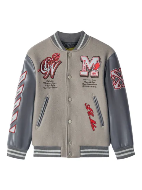 Off-White Kids x AC Milan panelled bomber jacket 