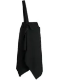 Yohji Yamamoto adjustable shoulder-strap draped skirt - Black