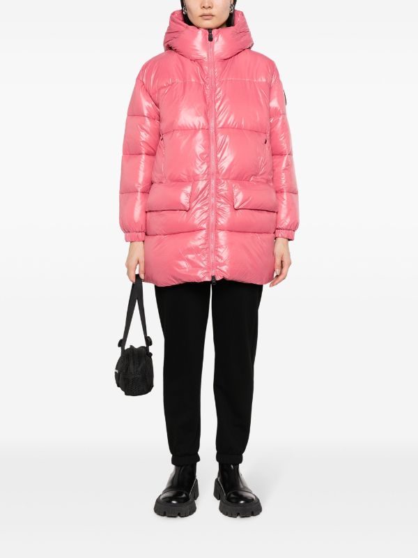 Save The Duck logo-patch Padded Puffer Jacket - Pink