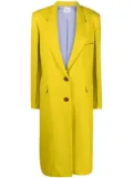 Alysi peak-lapels single-breasted coat - Yellow