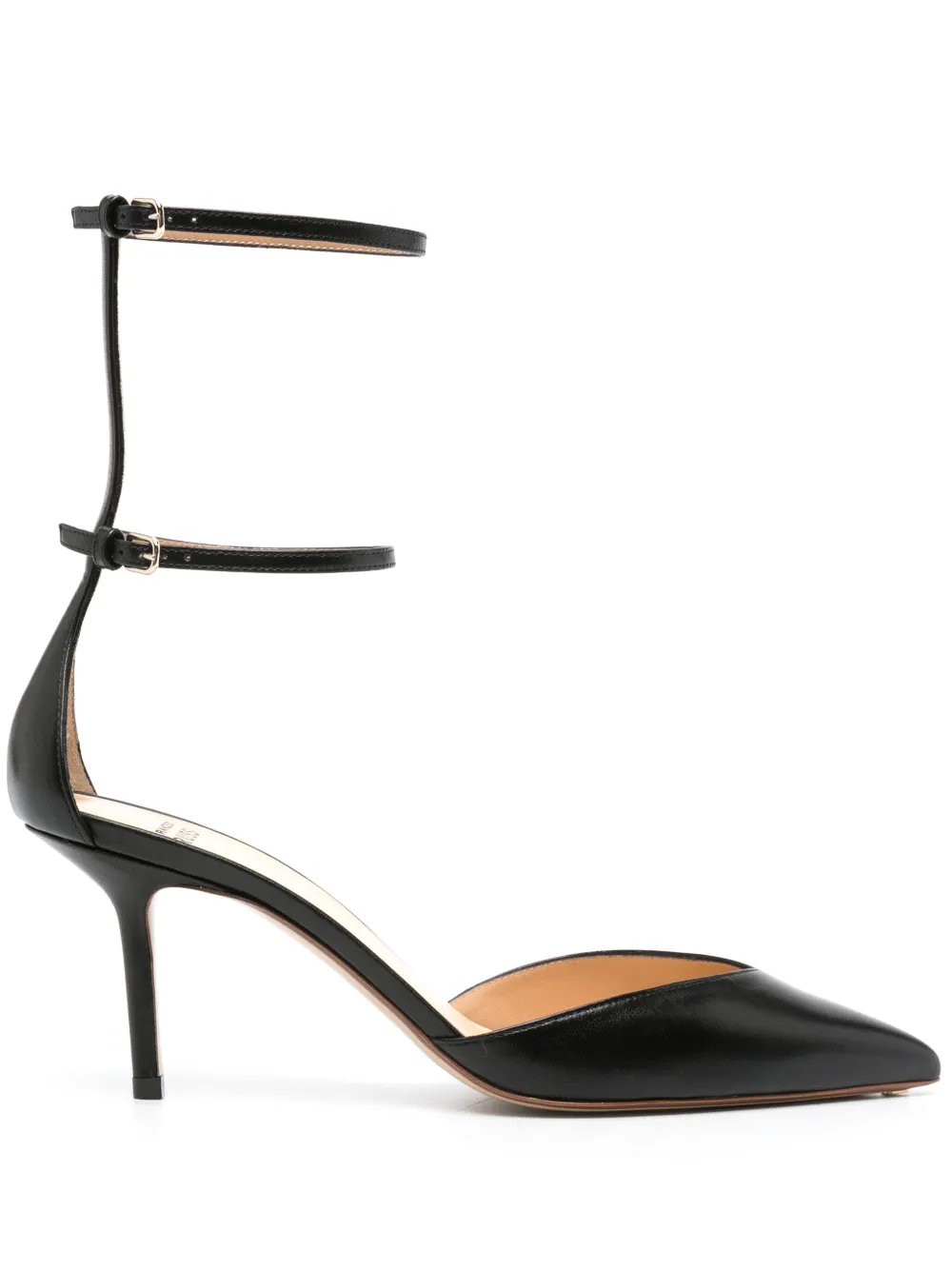 Francesco Russo 75mm Leather Pumps In Black