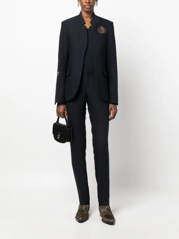 極美品 ZADIG & VOLTAIRE 高級ストーン テーラードジャケット