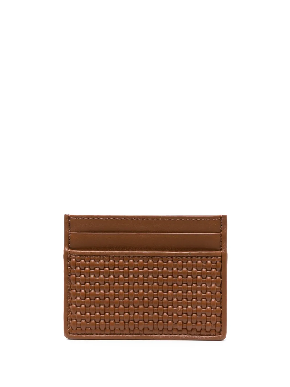 Zegna Woven Leather Card Holder Farfetch