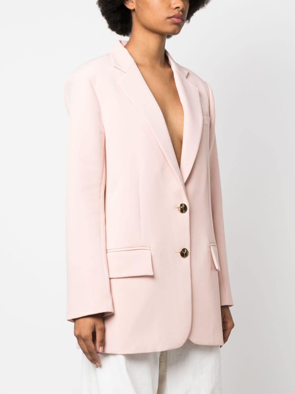 Shop Retroféte Natal Single-breasted Blazer In Pink