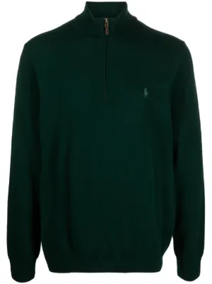 Polo Ralph Lauren Jersey quarter-zip Pullover | Blue | FARFETCH RO