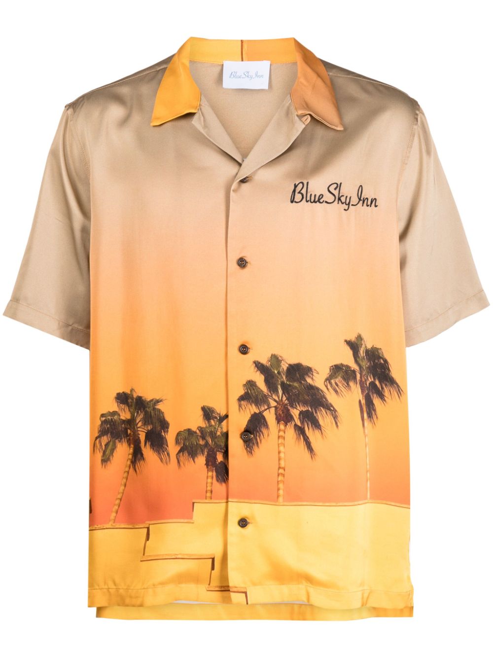 BLUE SKY INN graphic-print short-sleeve shirt - Orange