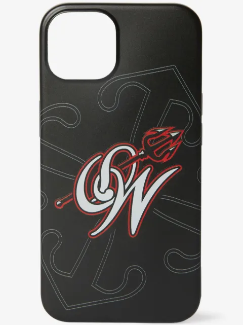 Off-White x AC Milan logo-print iPhone case