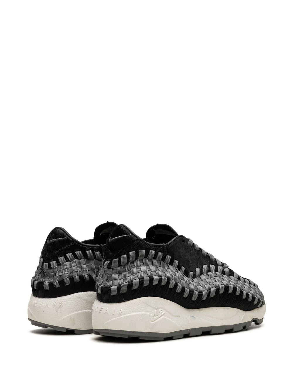 Shop Nike Air Footscape Woven "black Smoke/grey" Sneakers