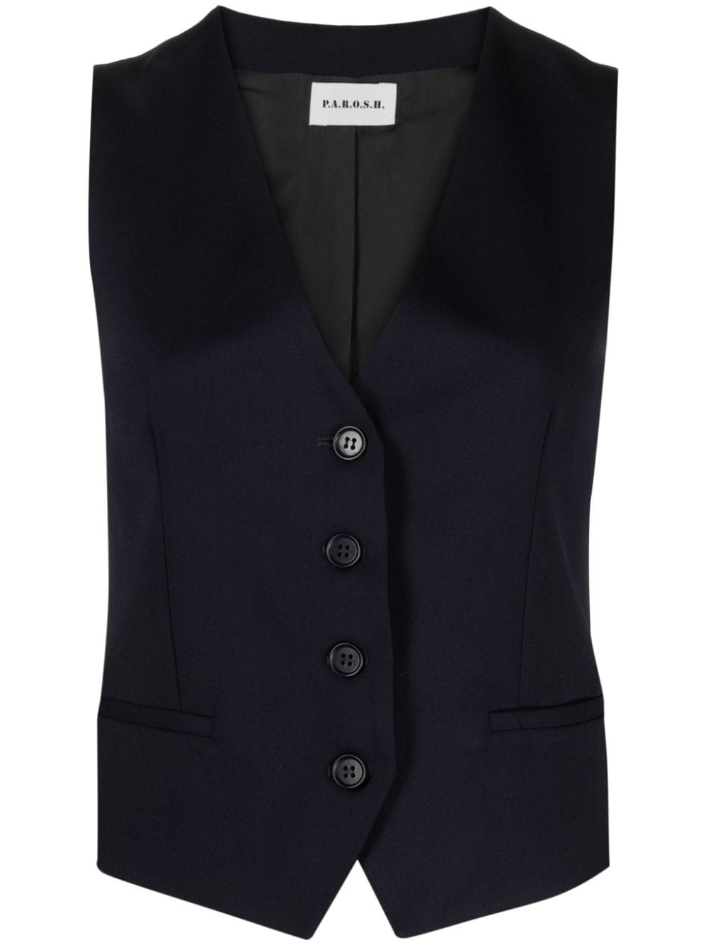 P.a.r.o.s.h Wool-blend Tailored Waistcoat In Blue