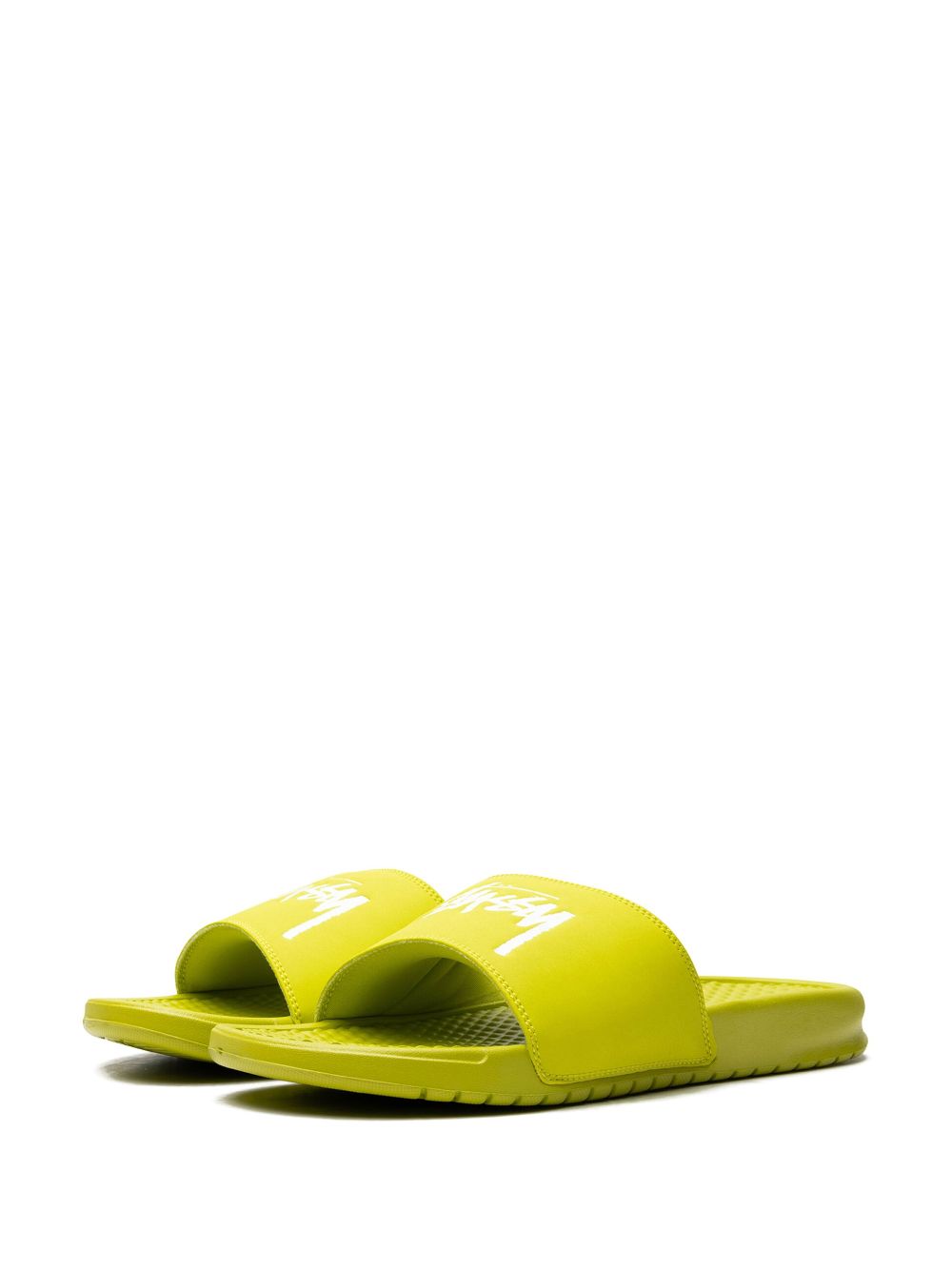 Shop Nike X Stüssy Benassi Slides In Green