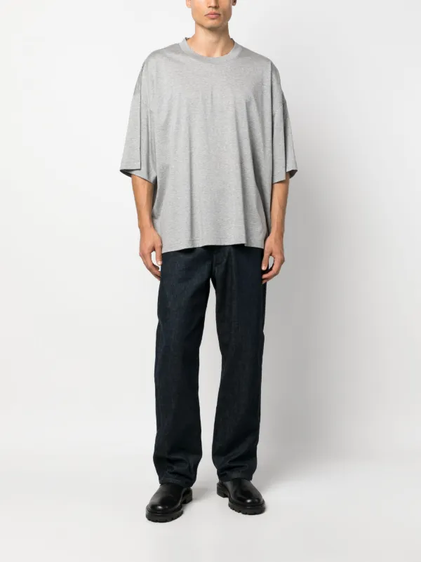 Studio Nicholson oversize-cut Cotton T-shirt | Grey | FARFETCH