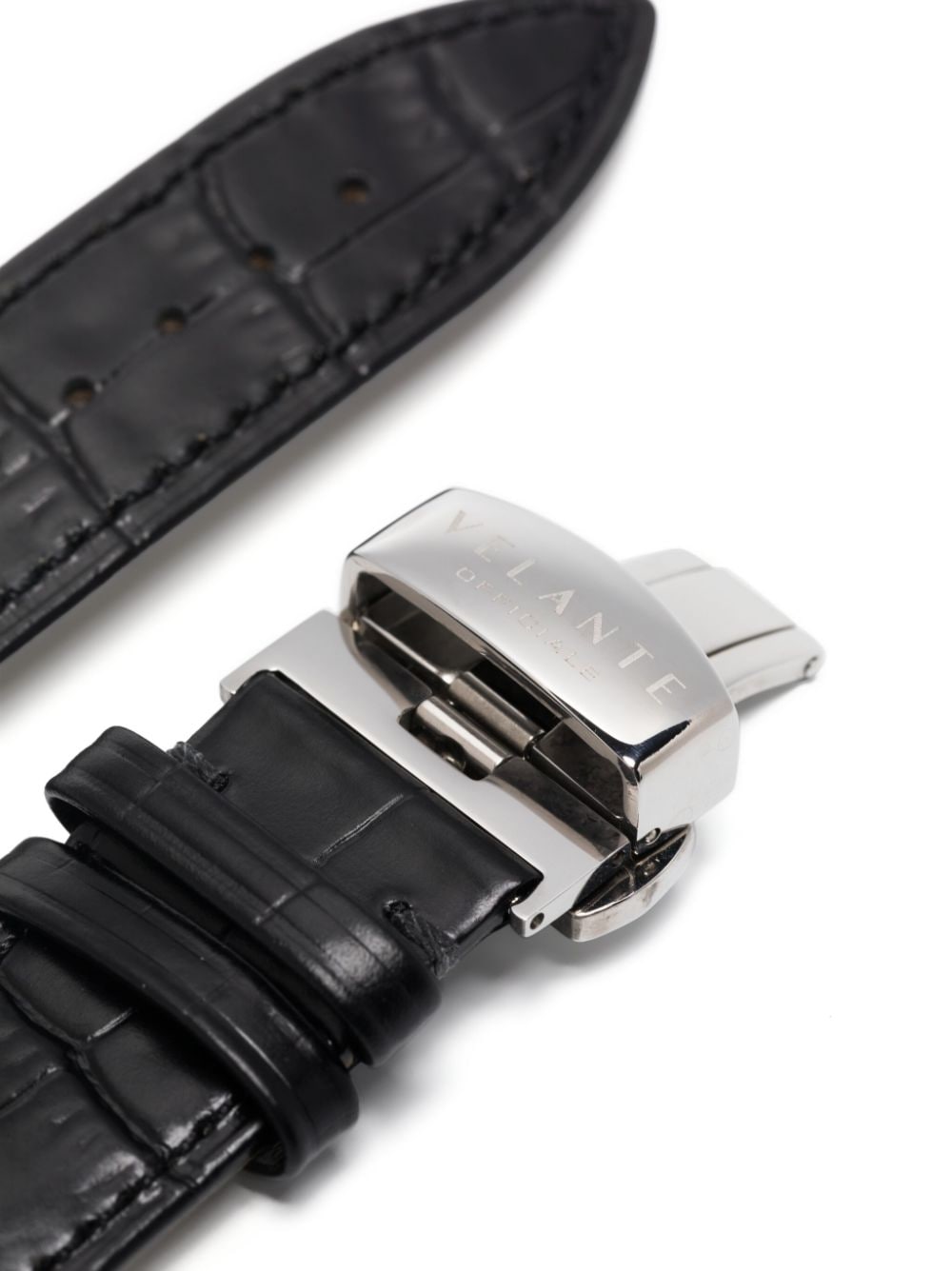 Loulou x VELANTE Officiale leather watch strap - Zwart