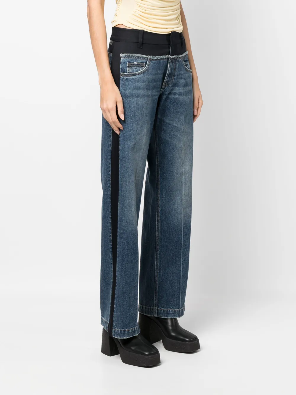 Stella McCartney two-tone straight-leg jeans