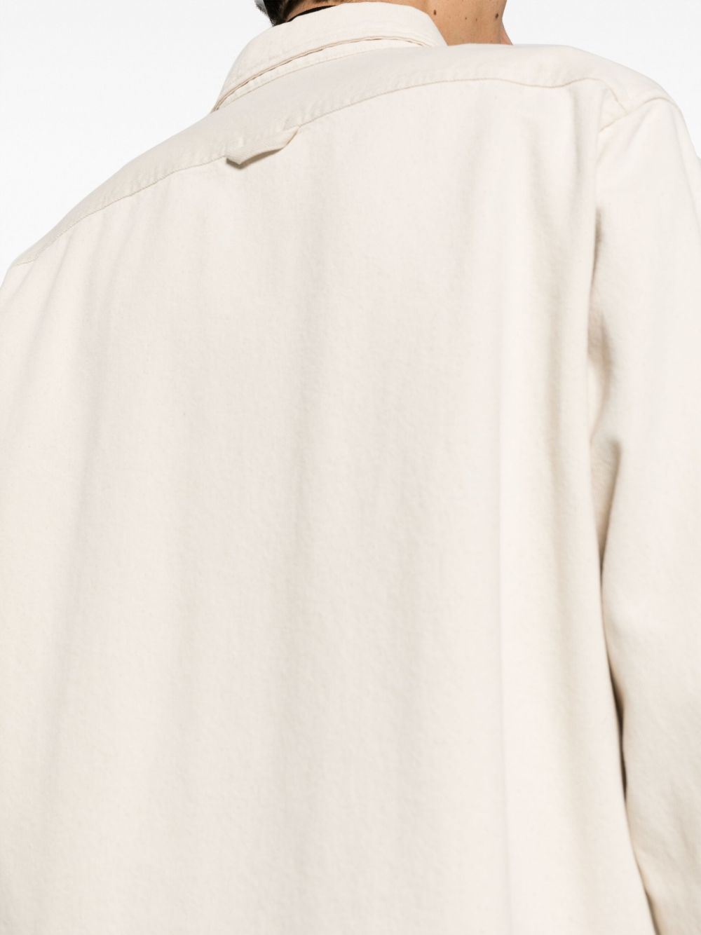 Shop Apc Patch Pocket Cotton Shirt In Neutrals