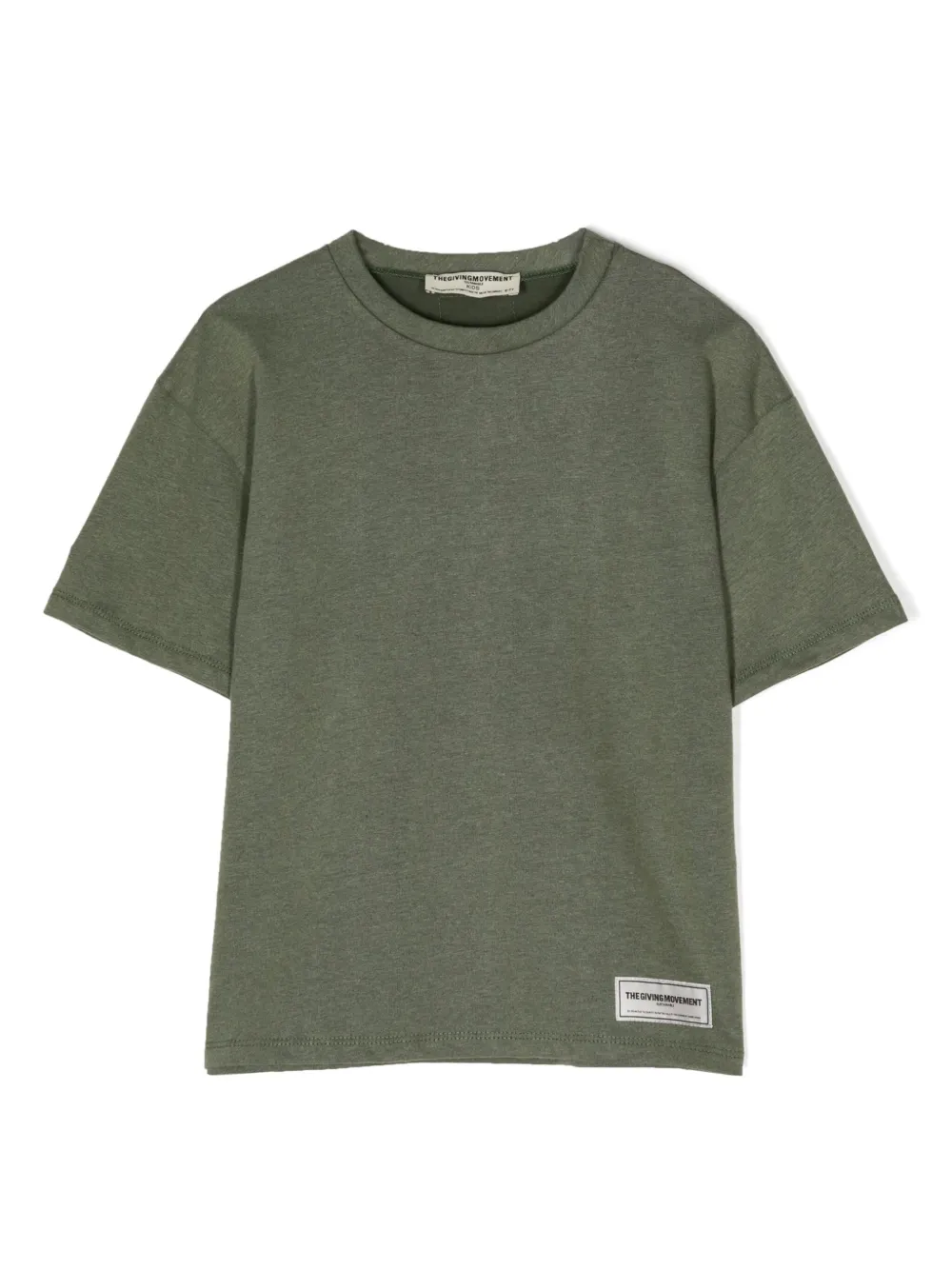 THE GIVING MOVE T T-shirt met logopatch Groen