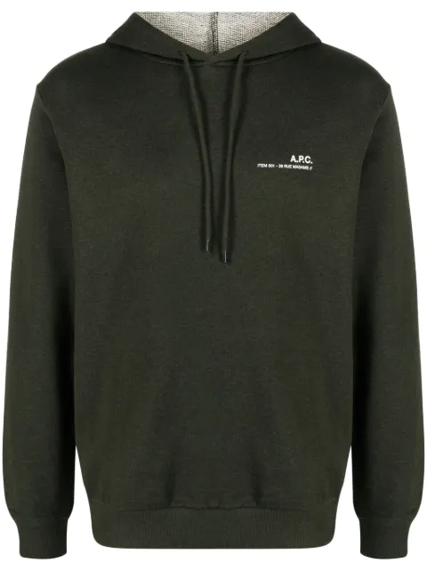 A.P.C. logo-print drawstring hoodie
