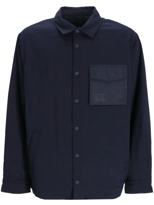 Armani Exchange chest-pocket long-sleeve Shirt Jacket - Farfetch