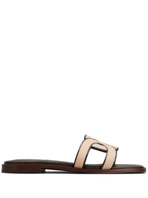 Tod's leather logo strap sandals