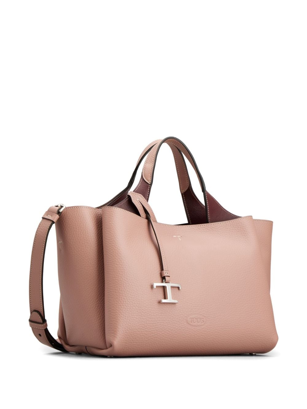 Shop Tod's Apa 2 Leather Tote Bag In Pink