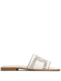 Tod's laser-cut leather sandals - White