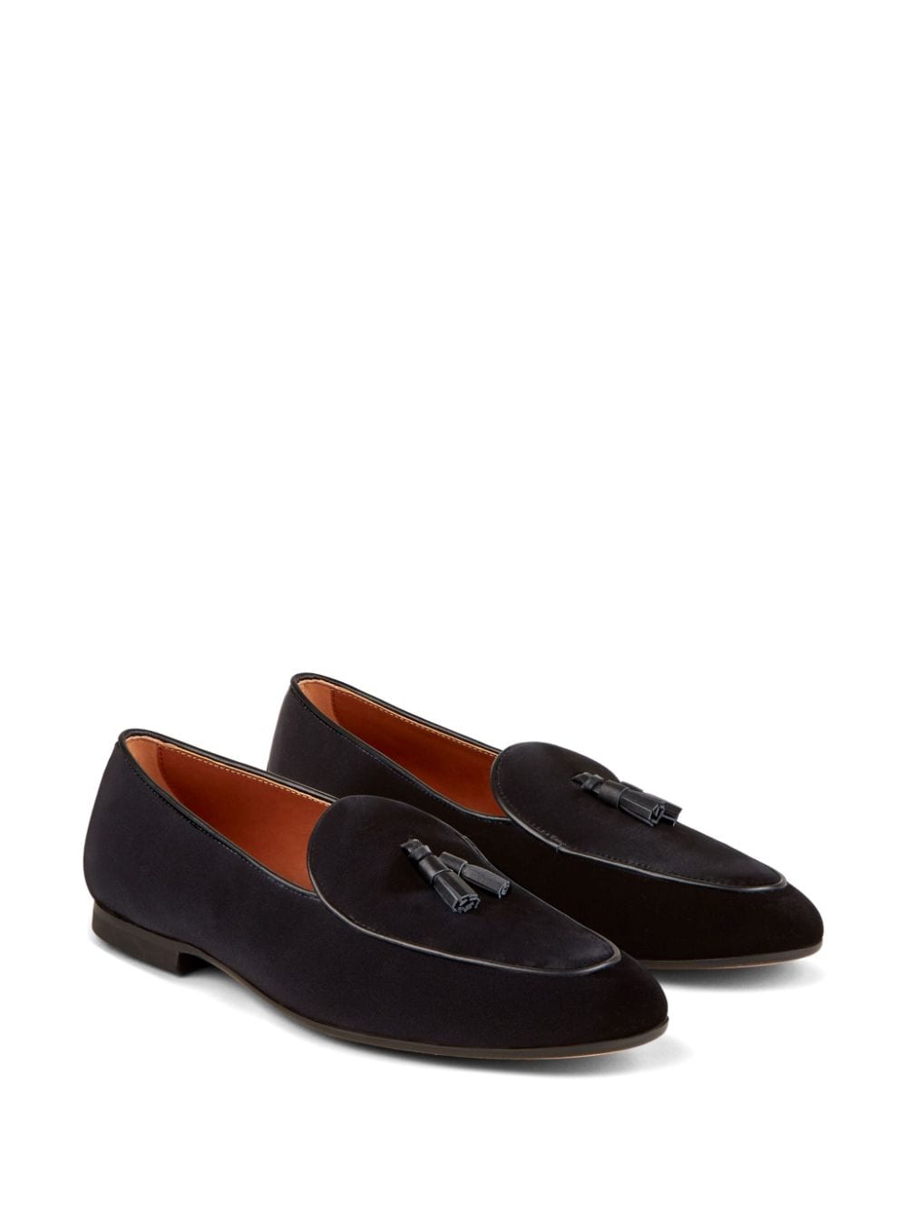 Shop Tod's Pantofola Nappine Cuoio 38k Suede Loafers In Brown