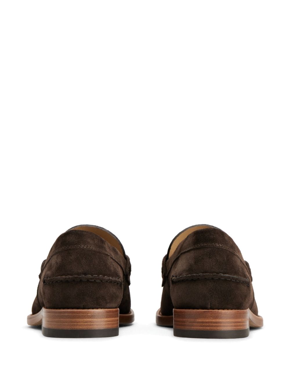 Shop Tod's Logo-debossed Suede Loafers In Brown