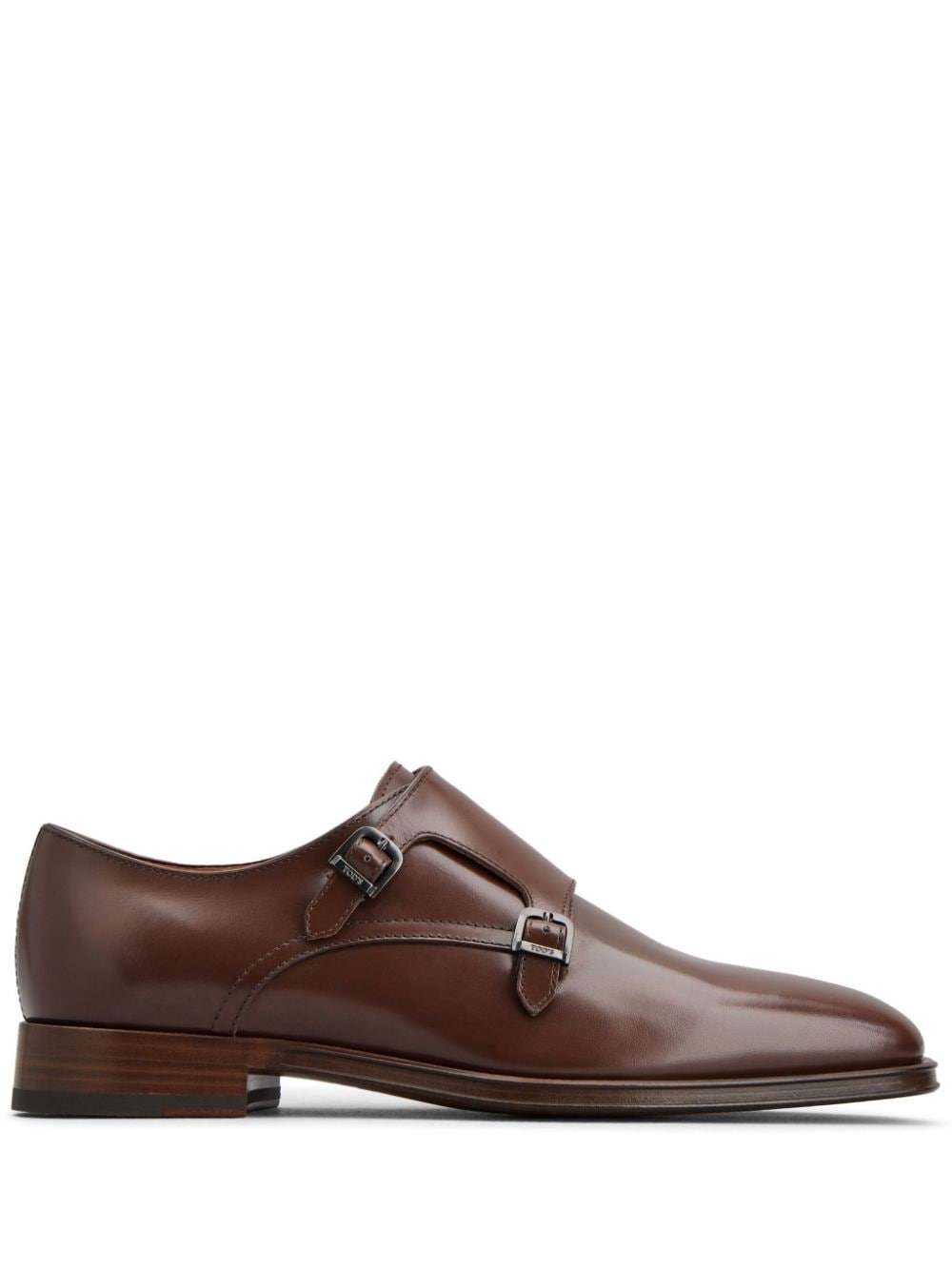 Tod's Leather 55mm Monk Shoes In Brown