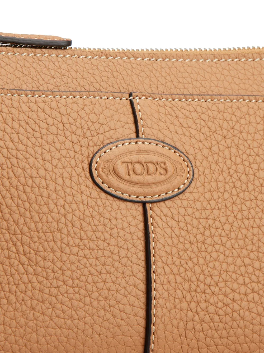 Tod's Schoudertas met logo-reliëf Bruin