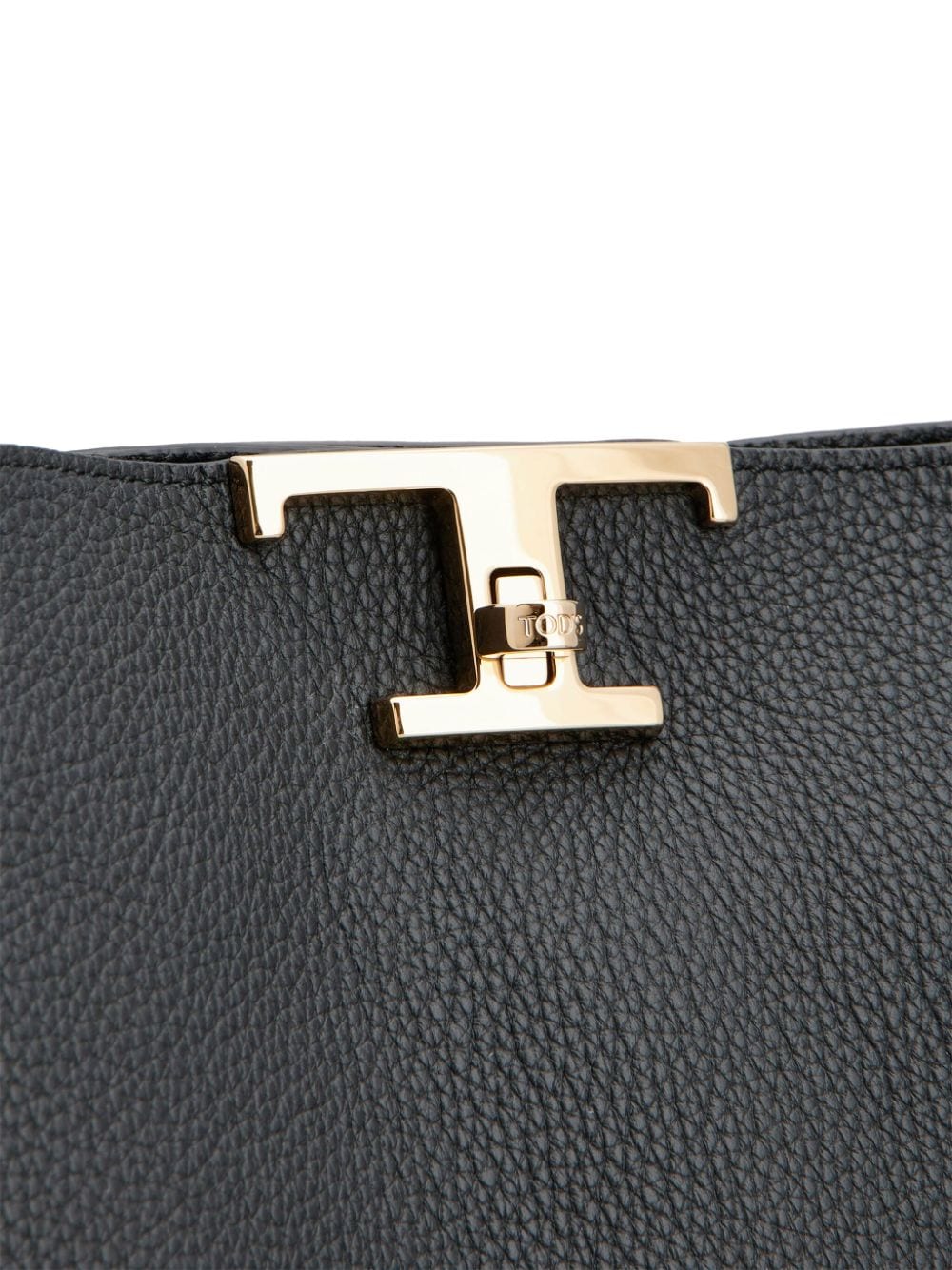 Shop Tod's Medium T Timeless Leather Tote Bag In Black