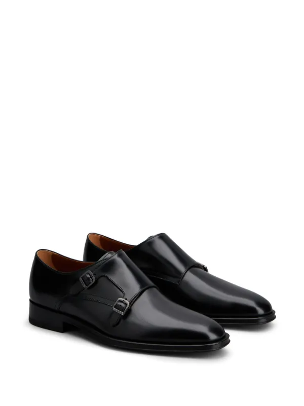 Tod's double-strap Leather Monk Shoes Black FARFETCH OM