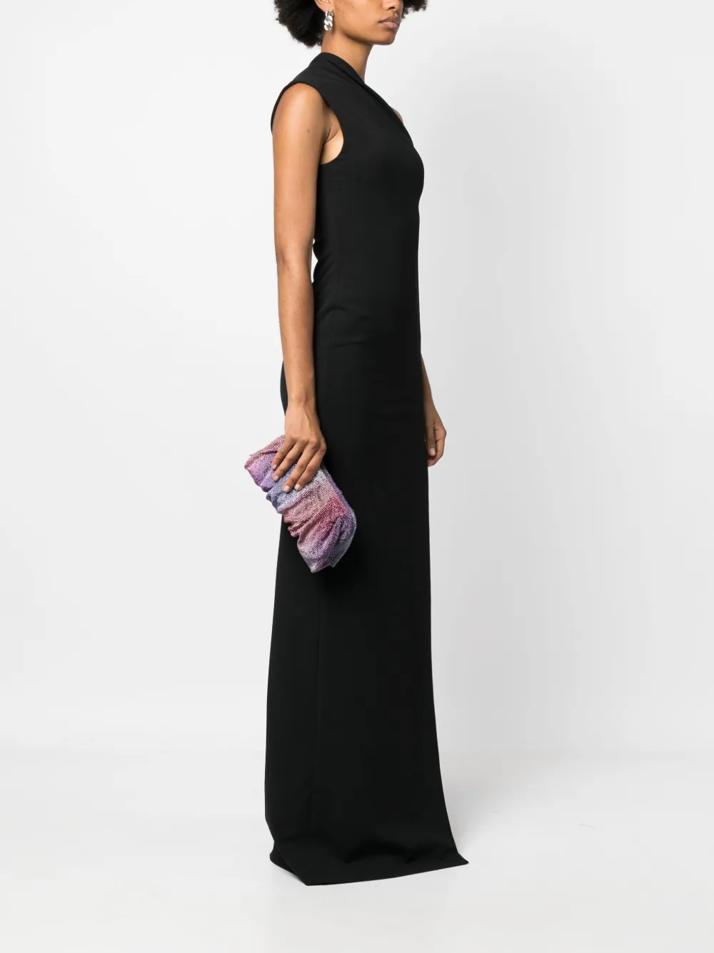 Benedetta Bruzziches Clutch verfraaid met kristallen - Paars