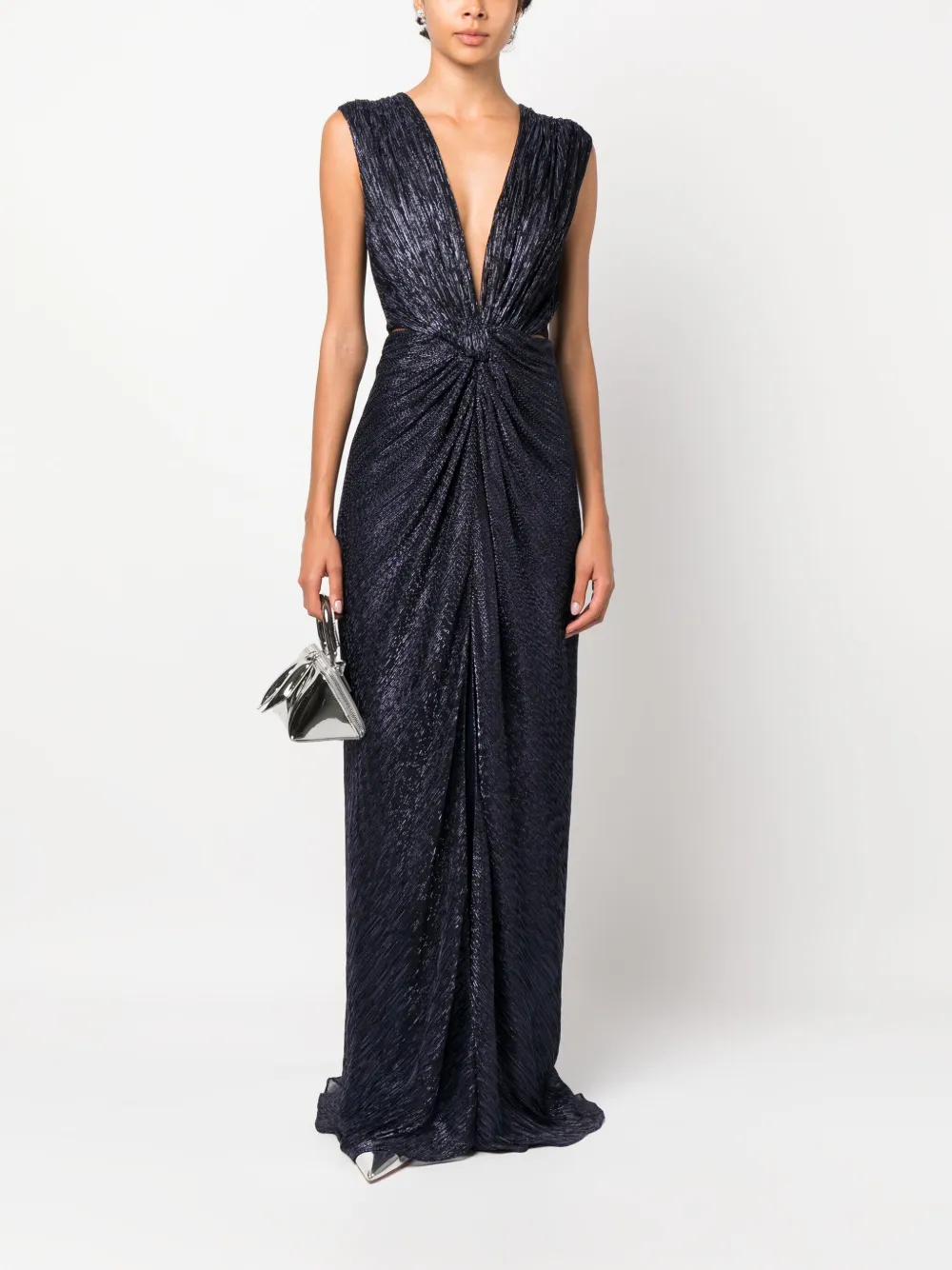 Costarellos Mireille gathered maxi dress - Blauw