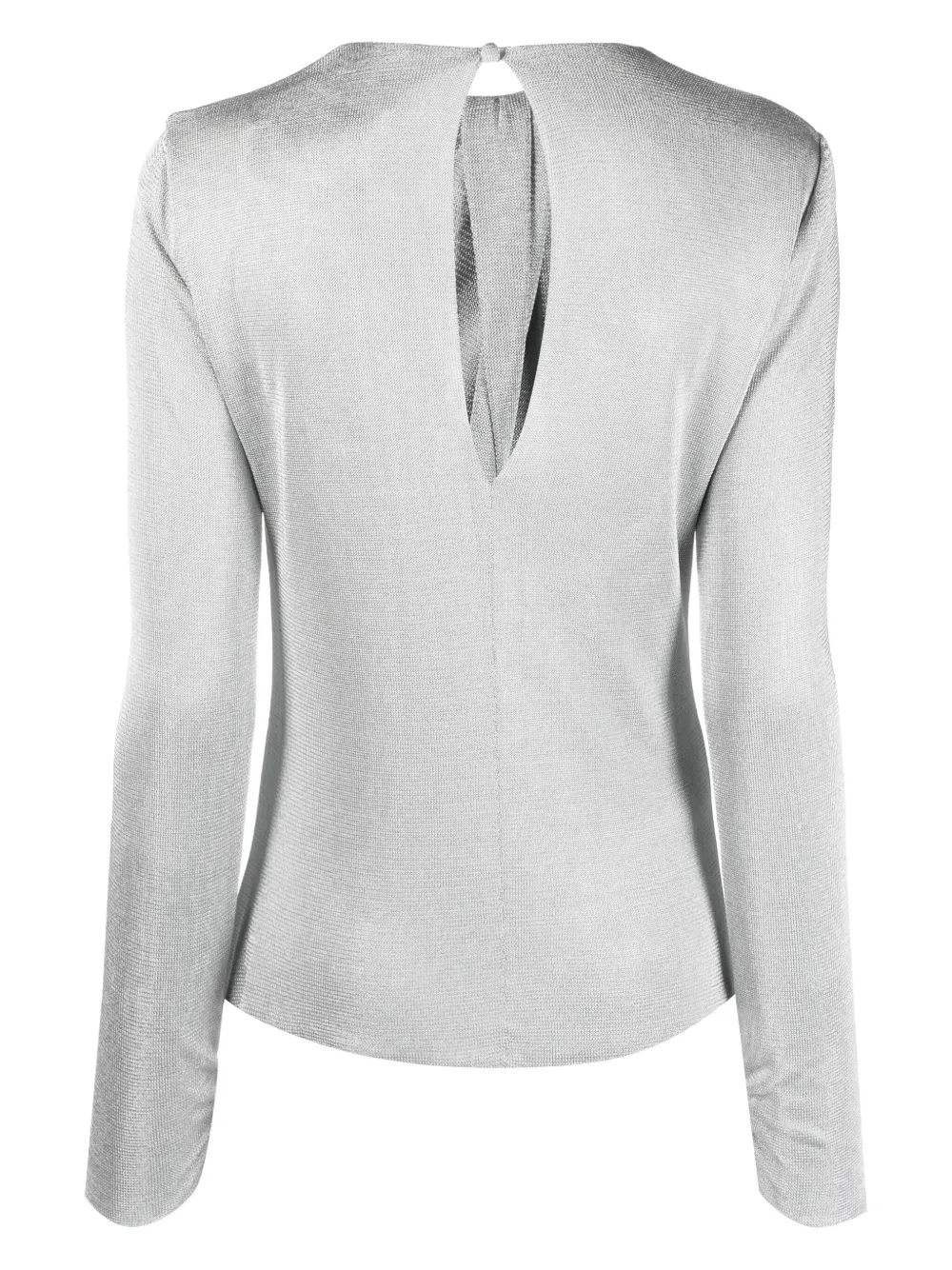 Costarellos twist-detail long-sleeve top - Zilver