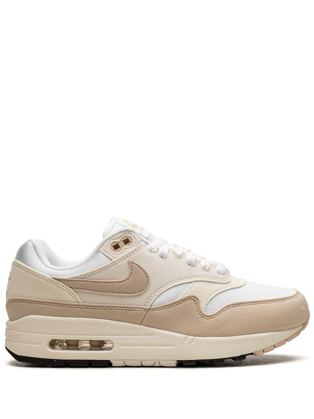 Nike Womens Pale Ivory Sandrift Whit Air Max 1 Leather Low-top Trainers In Nude (lingerie)