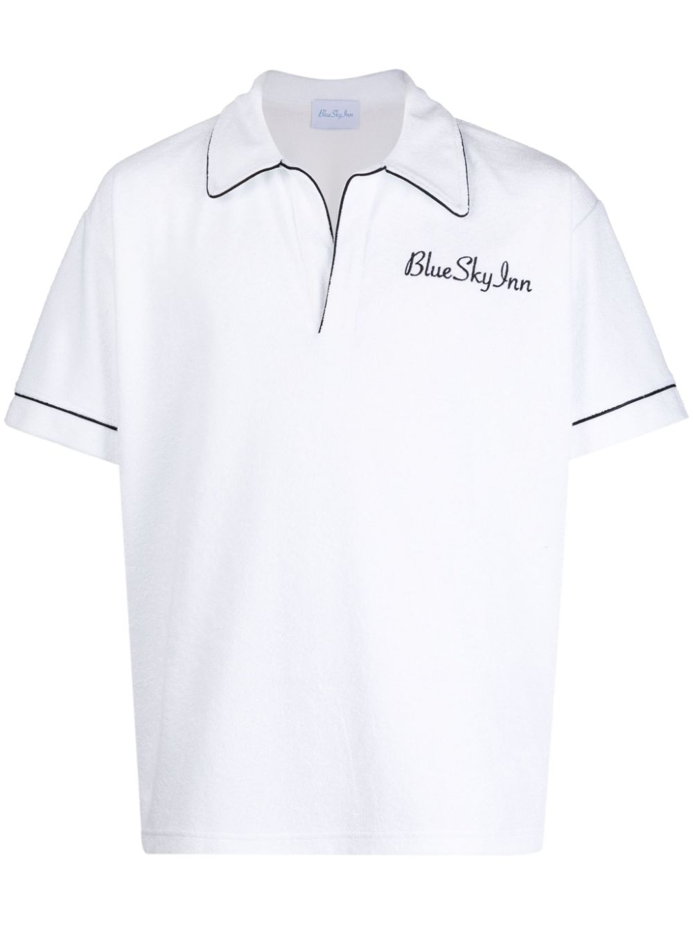 BLUE SKY INN logo-embroidered polo shirt - White