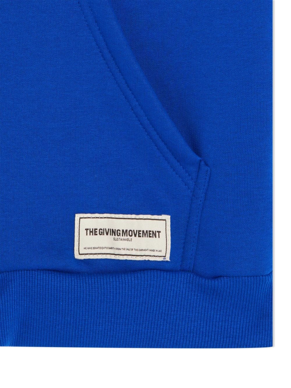 Shop The Giving Movement Logo-appliqué Zip-up Hoodie In Blue