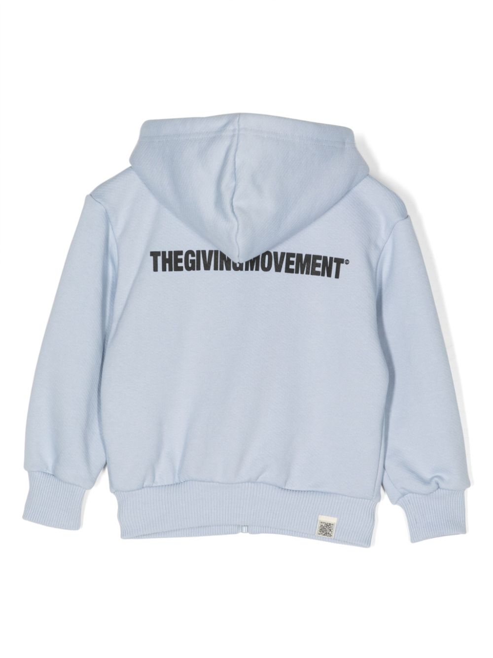THE GIVING MOVEMENT logo-patch zip-up hoodie - Blauw