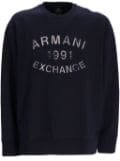 Armani Exchange french-terry cotton sweatshirt - Blue