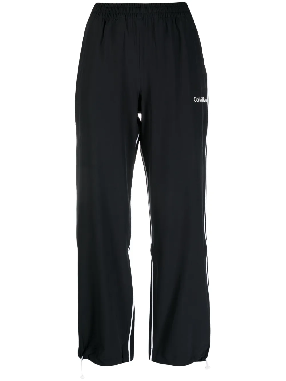 Calvin Klein Contrasting-trim Track Pants In Black