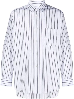 Maison Margiela Yoke ストライプ シャツ | ブラック | FARFETCH JP