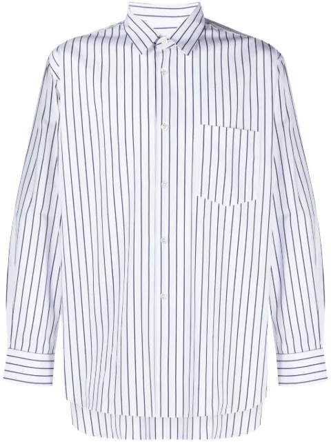 Comme Des Garçons Shirt striped long-sleeve cotton shirt