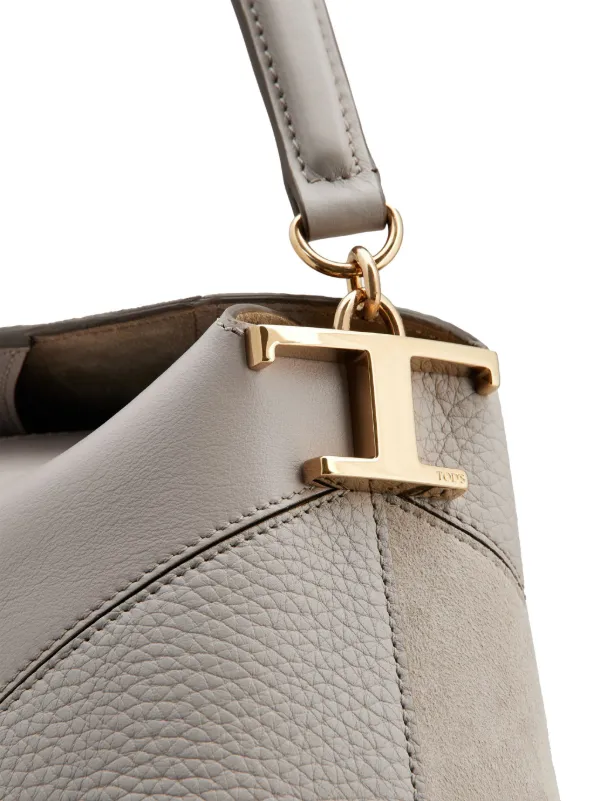 Tod's T Timeless スエード ハンドバッグ | グレー | FARFETCH JP