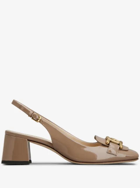 Tod's Cuoio 50mm logo-engraved pumps 