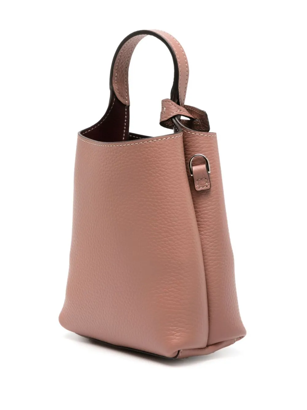 Tod's Leren shopper met logo Bruin