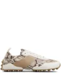 Tod's snake-print leather sneakers - Neutrals