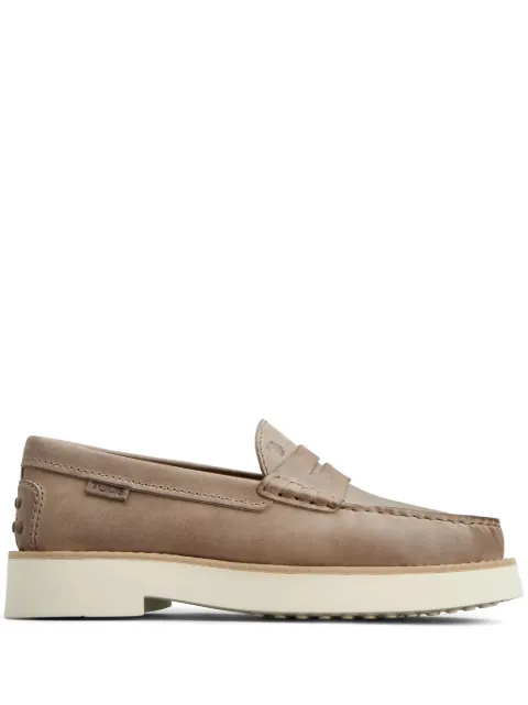 Tod's Leren loafers met logo-reliëf