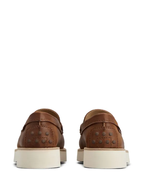Tod's レザーローファー | ブラウン | FARFETCH JP