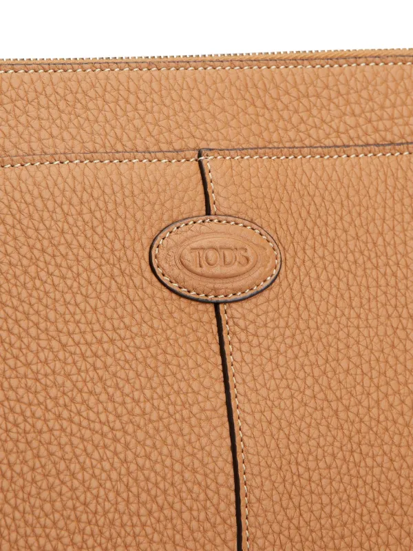 Tod’s outlet leather clutch bag