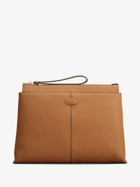Tod's Di leather clutch bag